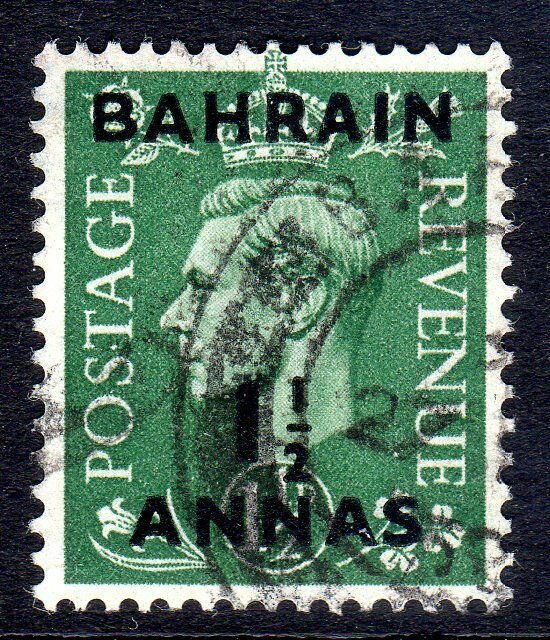 Bahréin -- 1950-55 - SG 73 -1 1/2 un en 1 1/2 D-Usada - £ 14.00 Cv 