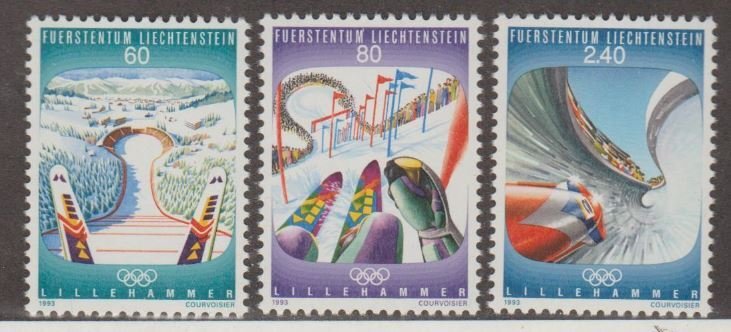 Liechtenstein Scott #1016-1017-1018 Stamps - Mint NH Set