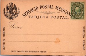 SCHALLSTAMPS MEXICO 1885 POSTAL HISTORY STATIONERY POSTCARD SERVICIO URBANO