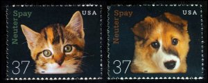 #3670-3671 37c Neuter and Spay, Singles, Mint **ANY 5=FREE SHIPPING**