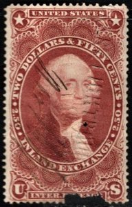 1861-1872 U.S. Revenue Scott #- R84c $2.50 George Washington Inland Exchange