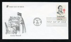 US 1823 Emily Bissell Issue UA Readers Digest FDC