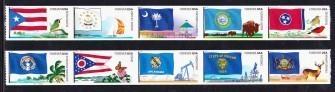 4313-22 Flags of Our Nation Strips MNH