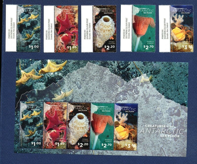 ROSS DEPENDENCY - L145-L149, L149a - VFMNH set & 2 S/S - Ocean Life -