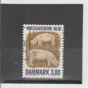 Denmark  Scott#  841  Used  (1987 Danish Cooperative Bacon Factories)