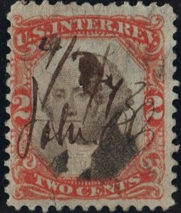 R135 2¢ Third Issue Documentary Stamp (1871) Used