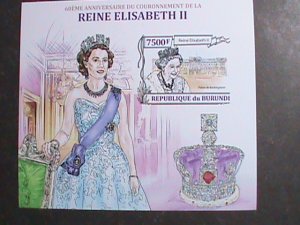 ​BURUNDI STAMP-2013-SC#1354 60TH QUEEN ELIZABETH II CORONATION-IMPERF: MNH S/S