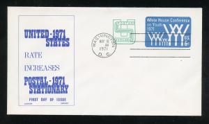 US U555 6 cent Envelope Youth Conference UA CCC Cover Craft cachet FDC