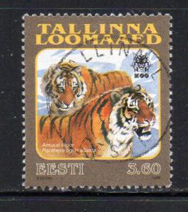 Estonia Sc 350 1998 Tallinn Zoo Tigers stamp used