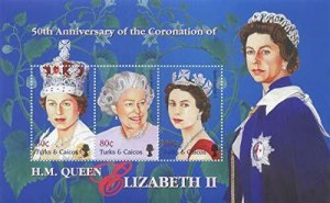 Turks & Caicos MNH S/S QE II 50th Ann. Of Coronation