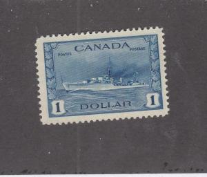 CANADA (MK3400) # 262 VF-MNH  $1 1942 TRIBAL CLASS DESTROYER /DEEP BLUE CAT $150