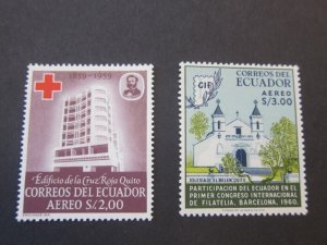 Ecuador 1960 Sc C375-76 sets(2) FU