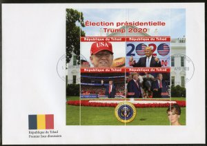 Chad 2020  Presidential Election 2020  Donald J. Trump sheet first day cover