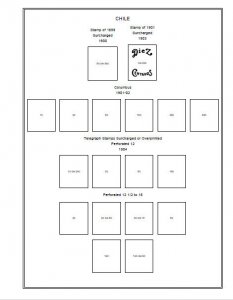 PRINTED CHILE [CLASS.] 1853-1946 STAMP ALBUM  PAGES (26 non-illustrated pages)