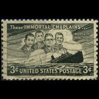 U.S.A. 1948 - Scott# 956 Four Chaplains Set of 1 Used