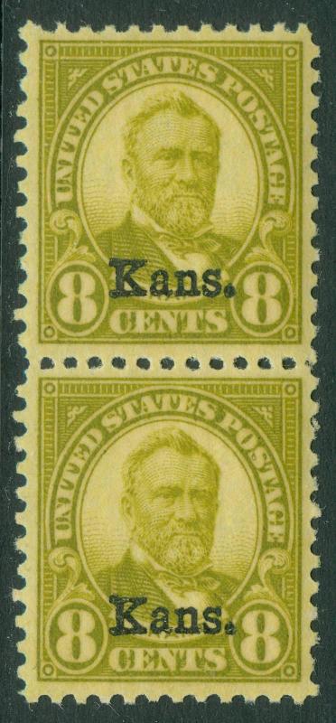 EDW1949SELL : USA 1929 Scott #666 Beautiful XF MNH pair of Key Value Cat $290+ 