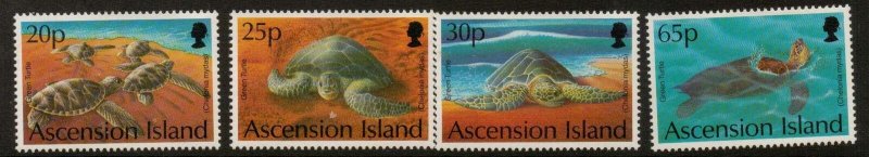 ASCENSION SG624/7 1994 GREEN TURTLES MNH