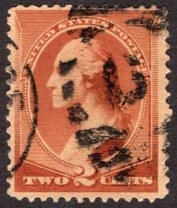 1883, US 2c, Washington, Used, Sc 210