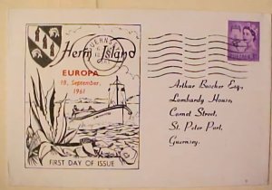 GUERNSEY LOCAL POST HERM 1961 EUROPA