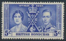 British Honduras  SG 149 SC # 11MLH Coronation 1937 please see scans