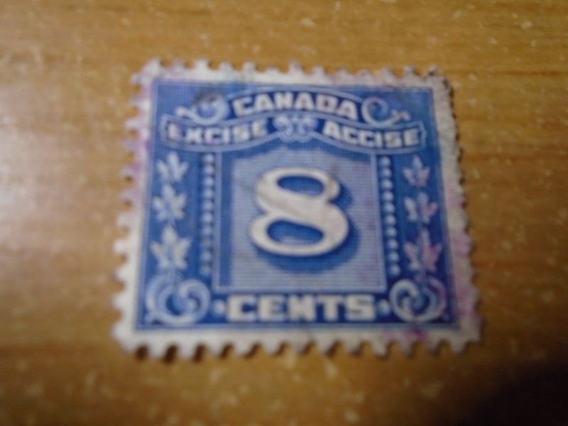 Canada Revenue Stamp  van Dam  #  FX69  used