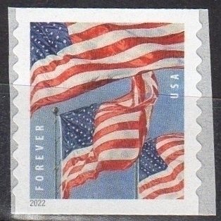 US Scott 5655 2022 Flag Coil Single - From 3K Coil MNH