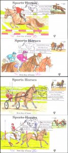 #2756-59 Sporting Horses Pugh FDC Set