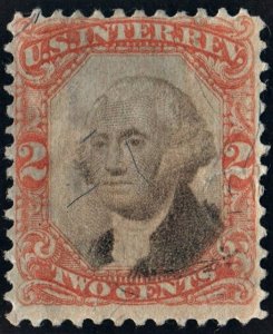 R135 2¢ Third Issue Documentary Stamp (1871) Used