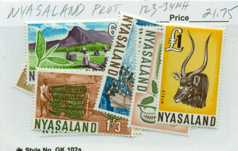 NYASALAND PROT. #123-34, Mint Never Hinged, Scott $21.75