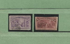 USA Postage Stamps #235,236