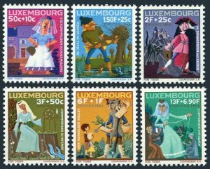 Luxembourg B252-B257,MNH.Michel 740-745. Caritas 1966,Fairy Tales.Fish,cat,bird.