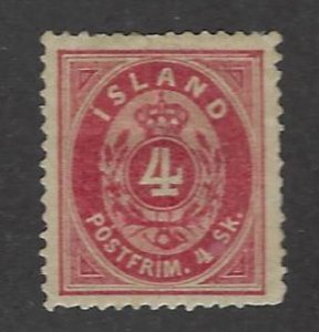 Iceland SC#2 Mint Fixed top tear F-VF SCV$225.00...fill Quality!