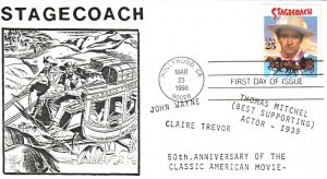 #2448 John Wayne - Stagecoach Coin 4 FDC