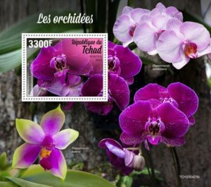 Chad - 2020 Orchid Flowers - Stamp Souvenir Sheet - TCH200425b