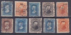 MEXICO 10 Perf Hidalgos - various values & overprints......................A2719