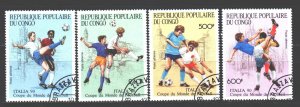 Brazzaville. 1990. 1178-81. Italy 1990 soccer world cup. USED.