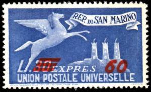 SAN MARINO 1947 EXPRESS LETTER 60L ON 30L FINE MNH**