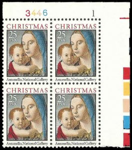 PCBstamps   US #2514 PB $1.00(4x25c)Christmas, Madonna & Child, MNH, (PB-2)