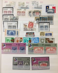 World Stamp on Stamp M&U Collection (Apx 350) GM2278