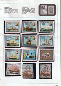 Paraguay Romania Poland Portugal SHIPS MNH Used (Apx 70 Items) (BR 1129