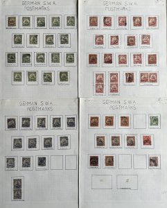 GERMAN COLONIES - SWA Postmarks collection (60), USED.