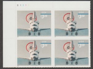 U.S. Scott #3261 Space Shuttle - $12.80 Face - Mint NH Plate Block - UL Plate