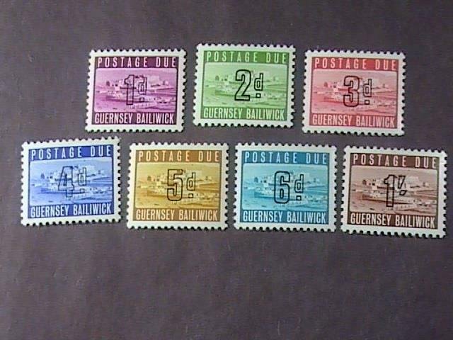 GUERNSEY # J1-J7--MINT/NEVER HINGED---COMPLETE SET---POSTAGE DUE---1969