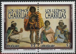 Uruguay #1806 The Last Charruas 7p Postage Pair Latin America 1999 Mint NH