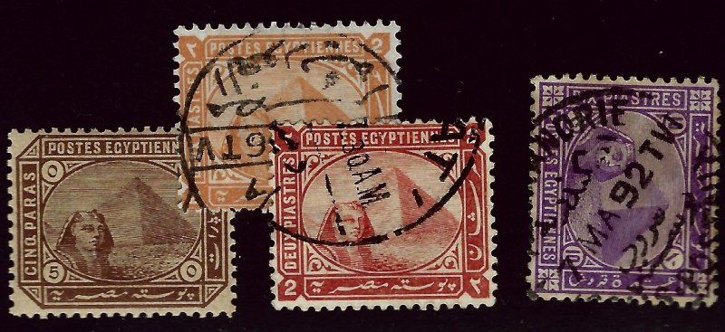 Egypt #29, 38-39, 49 Mint & Used F-VF...Worthy of a bid!