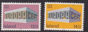 Iceland #  406-407, Europa, Mint NH, 1/2 Cat.