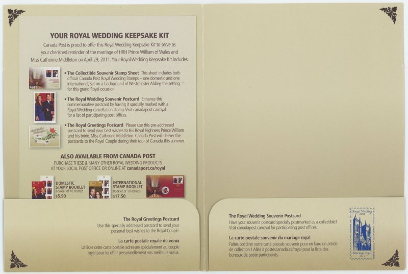 Canada 2465b - Royal Wedding Keepsake Kit from Canada Post