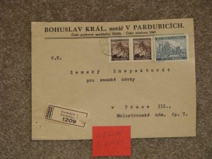 CZECH-MORAVIA-COVER MALOSTRANSKE NAM CP.7., 1942