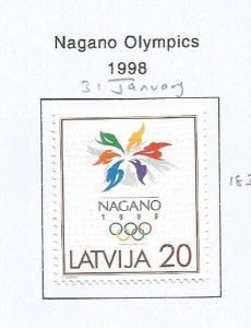 LATVIA - 1998 - Nagano Olympics - Perf Single Stamp - Mint Lightly Hinged