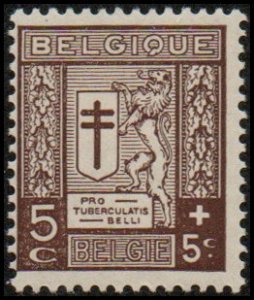 Belgium B59 - Mint-H - 5c on 5c Lion and Cross of Lorraine (1926)